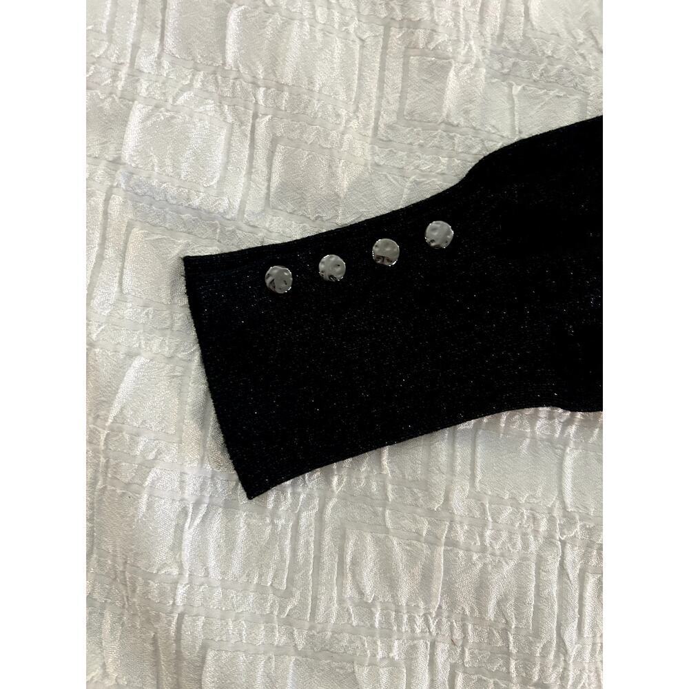 Chico's Lurex Black Shimmer Turtleneck Size 0 - Picture 12 of 12